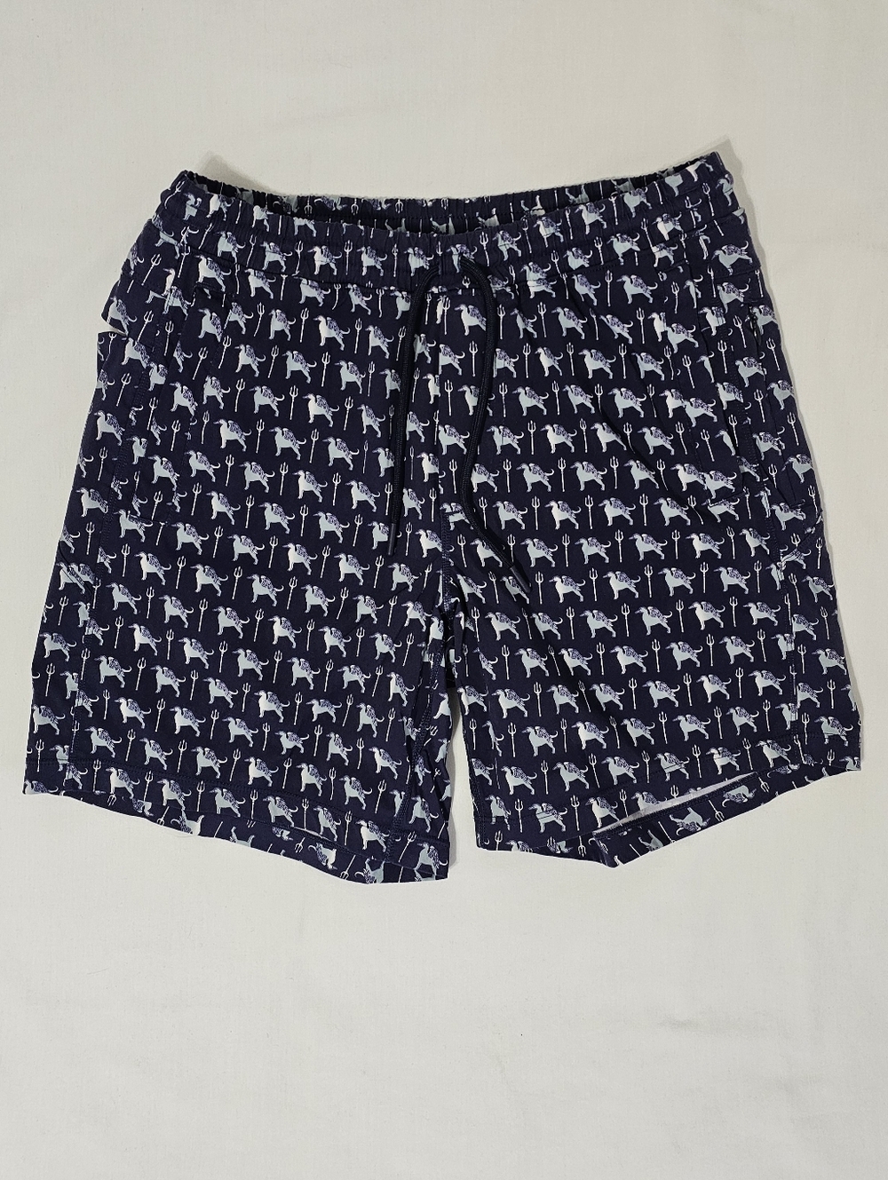Bird Dogs Boom Classic Swim Shorts Men’s Medium Dog Print Navy